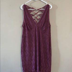 Purple lace dress